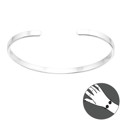 Silver Plain Bangle