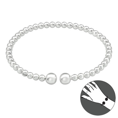 Silver Ball Bangles