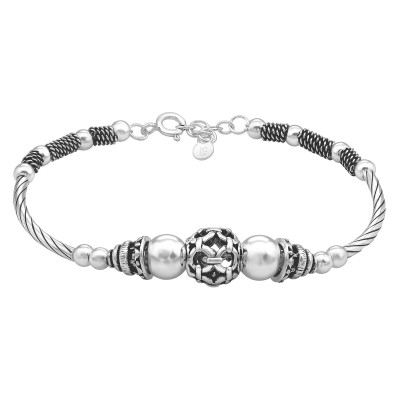 Silver Bali Bracelet