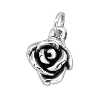 Silver Electroform Rose Pendant