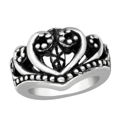 Silver Electroform Heart Ring