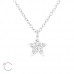 Children's Silver Star Necklace with Genuine European Crystals 