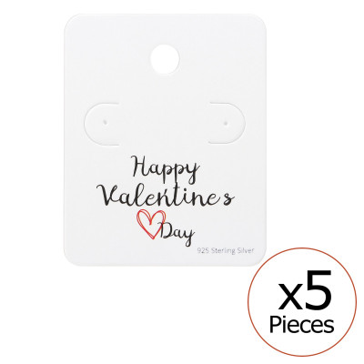 Happy Valentines Day Ear Studs Cards