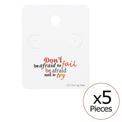 Motivational Quote Ear Stud Cards