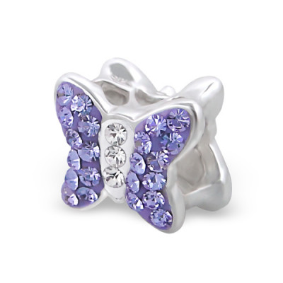 Butterfly Sterling Silver Bead