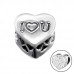 Silver Heart I Love You Bead with Crystal