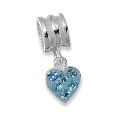 Hanging Heart Sterling Silver Bead