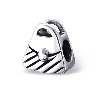 Shopping Bag Sterling Silver Bead