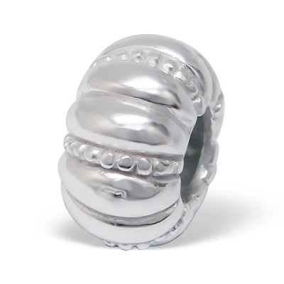 Pumpkin Sterling Silver Bead