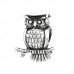 Silver Owl Bead