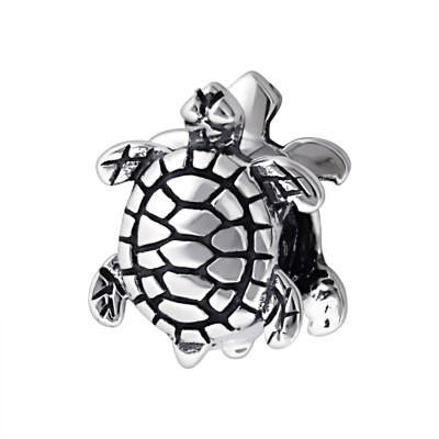 Silver Turtle Bead