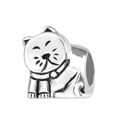 Silver Cat Bead