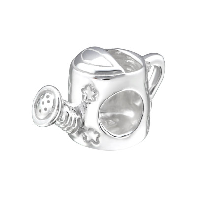 Silver Watering Can Bead