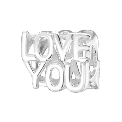 Silver Love You Bead