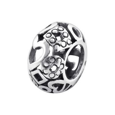 Flower Sterling Silver Bead