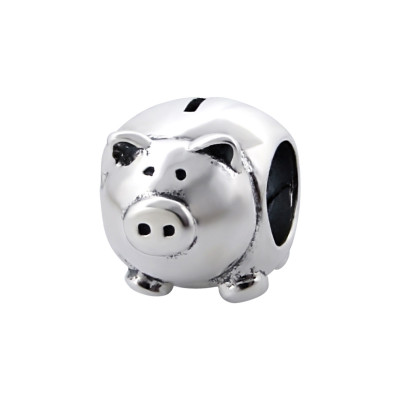 Pig Sterling Silver Bead