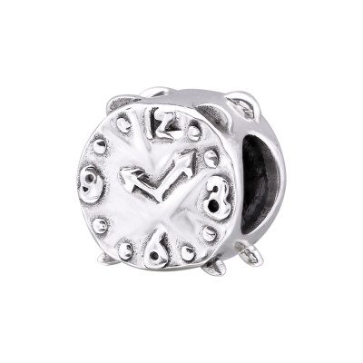 Silver Alarm Clock Bead