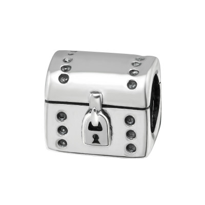 Silver Chest Box Bead