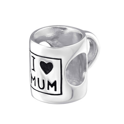 Silver I LOVE MUM Bead