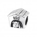 Silver Dog Cage Bead