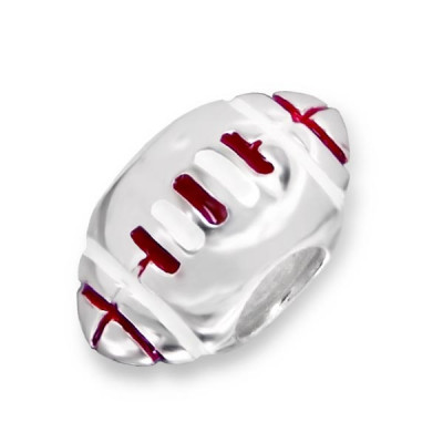 American Football Sterling Silver Bead