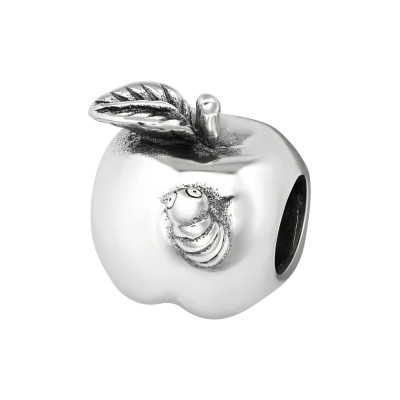 Silver Apple Bead