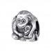 Silver Sitting Monkey Bead