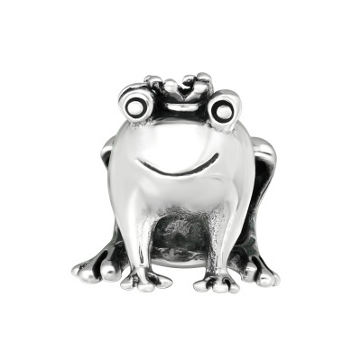 Silver Frog Bead