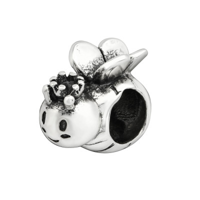 Silver Flying Bee Bead