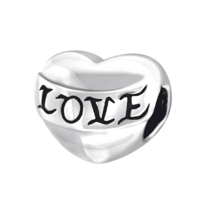 Silver Heart Love Bead