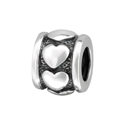 Silver Heart Bead