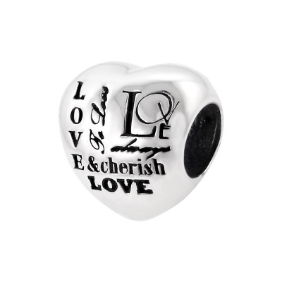 Silver Heart Love Bead