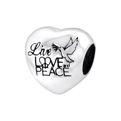 Silver Heart Love Bead