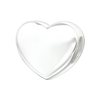 Silver Heart Bead