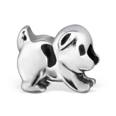 Puppy Sterling Silver Bead