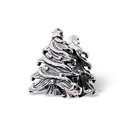 Christmas Tree Sterling Silver Bead