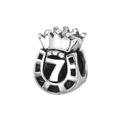 Silver Number 7 Bead