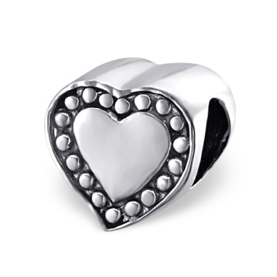 Silver Heart Bead