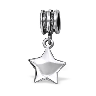 Star Sterling Silver Bead