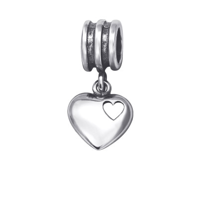 Silver Heart Bead