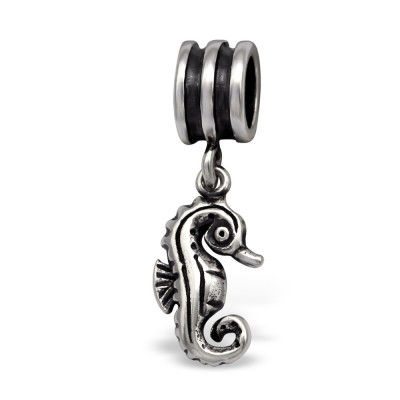 Silver Seahorse Bead