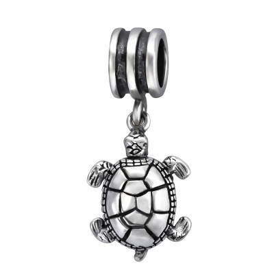 Silver Turtle Bead