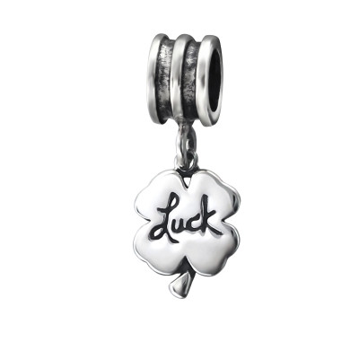 Silver Lucky Clover Bead