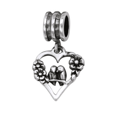 Silver Heart Bead