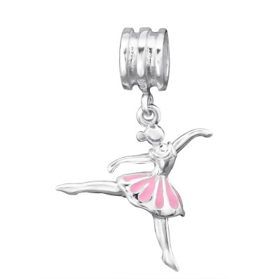 Silver Ballerina Bead with Epoxy