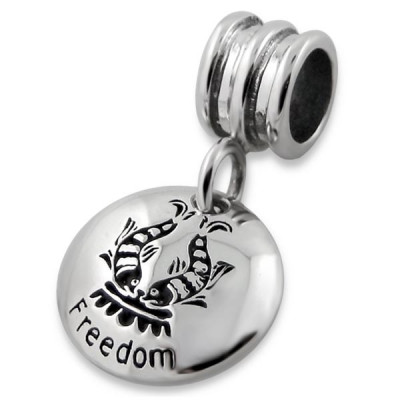 Hanging Freedom Sterling Silver Bead