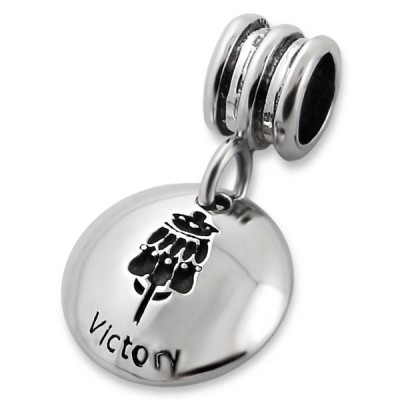 Hanging Victory Sterling Silver Bead