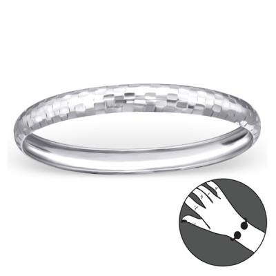 Round Sterling Silver Bangle