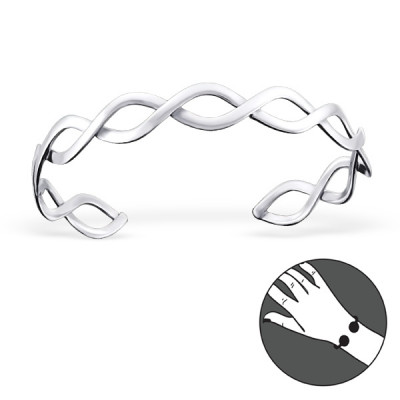 Twist Sterling Silver Bangle