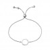 Silver Circle Adjustable Bracelet